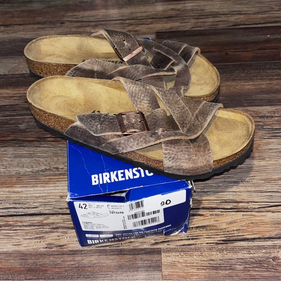birkenstock lugano camberra old tobacco Oiled Leather Complete with an EVA sole Birkenstock | Shoes | New